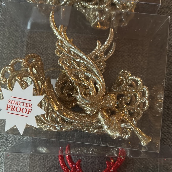 NIB shatterproof Angels with horn glitter and gorgeous 2 per box 12 total - Picture 6 of 7